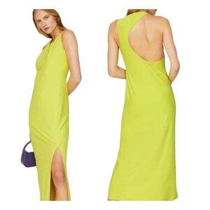 Slate &‎ Willow Yellow Lime Cut Out Back Sleeveless Bodycon Maxi Dress Size S